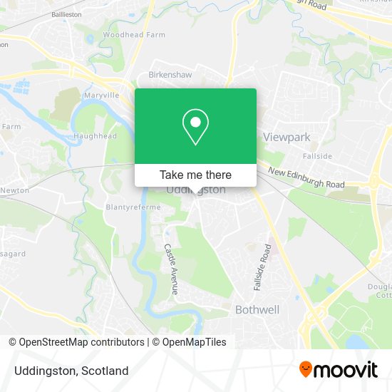 How to get to Uddingston by bus or train?