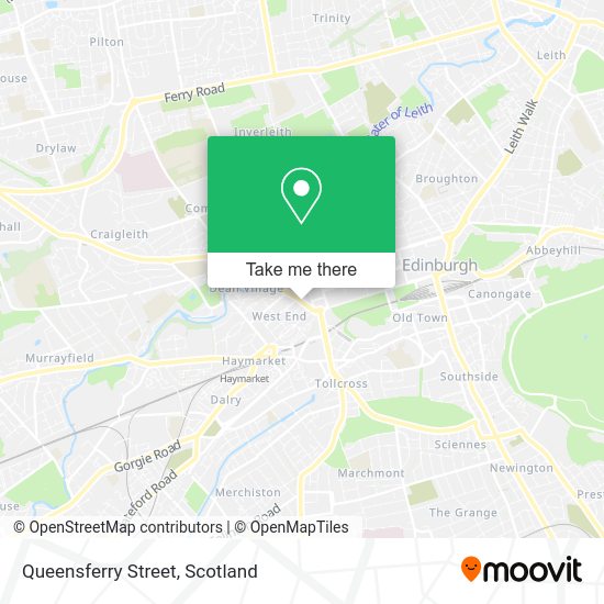 How to get to Queensferry Street in Edinburgh by bus or train?