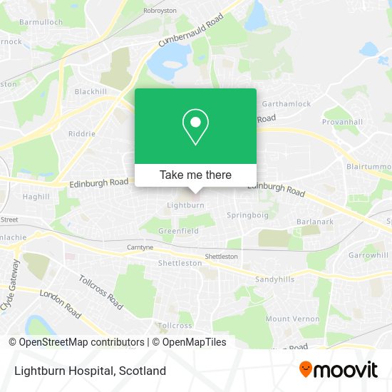 How to get to Lightburn Hospital in Glasgow by bus or train?