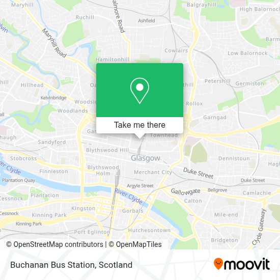 How to get to Buchanan Bus Station in Glasgow by bus or train?