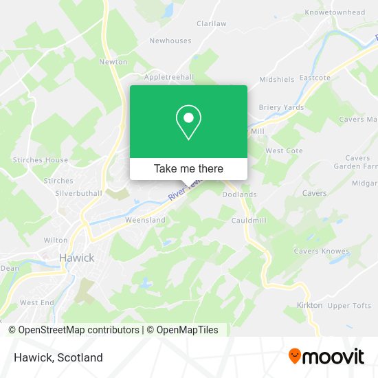 How to get to Hawick in Scottish Borders by bus or train?