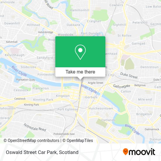 How to get to Oswald Street Car Park in Glasgow by bus or train?