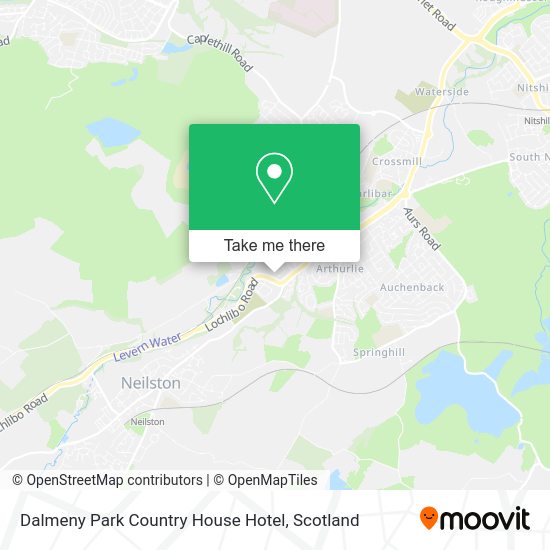 How to get to Dalmeny Park Country House Hotel in Barrhead by bus or train?