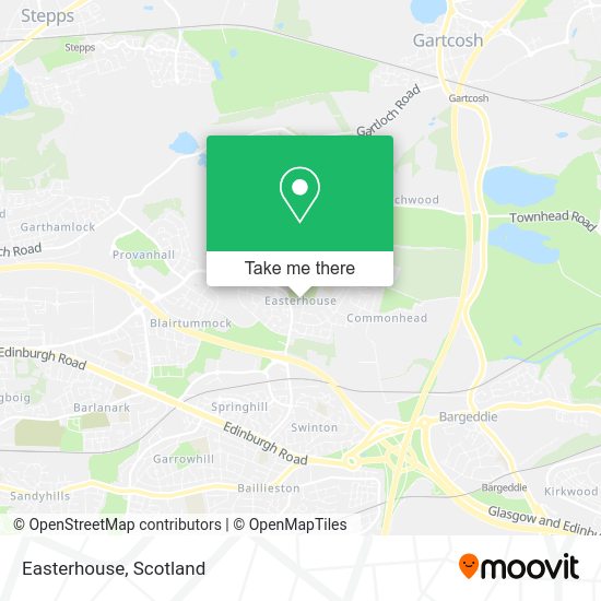 How to get to Easterhouse in Glasgow by bus or train?