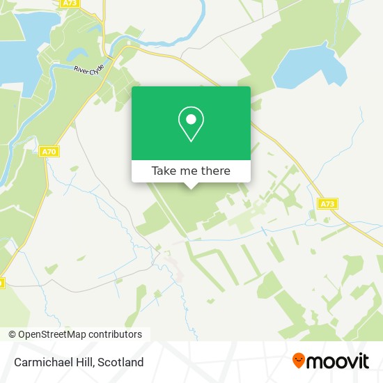 How to get to Carmichael in South Lanarkshire by bus or train?
