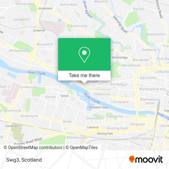 How to get to Swg3 in Glasgow by bus or train?