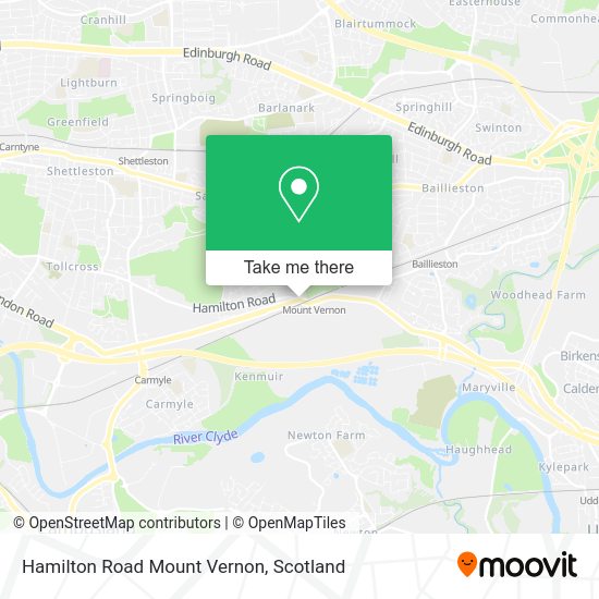 How to get to Hamilton Road Mount Vernon in Glasgow by bus or train?