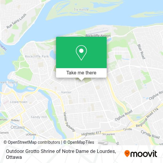 How to get to Outdoor Grotto Shrine of Notre Dame de Lourdes in Ottawa
