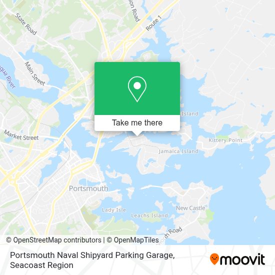 How to get to Portsmouth Naval Shipyard Parking Garage in Kittery by bus?