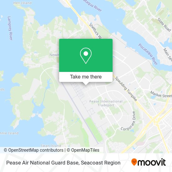 How to get to Pease Air National Guard Base in Portsmouth by bus?