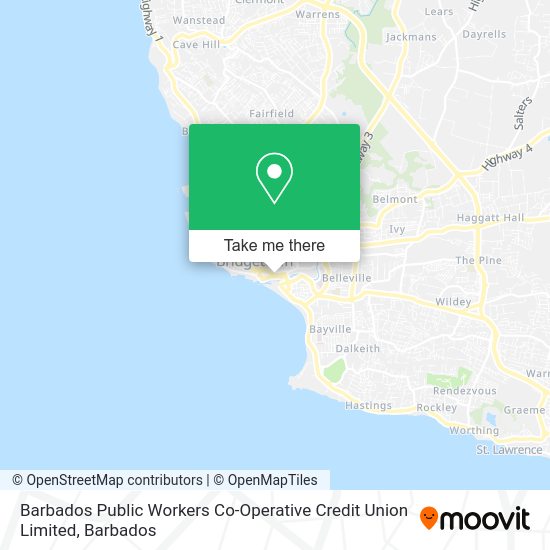 How to get to Barbados Public Workers CoOperative Credit Union Limited