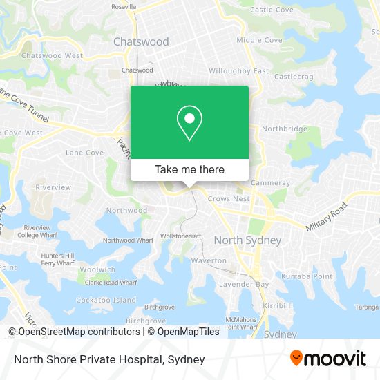 How to get to North Shore Private Hospital in St Leonards (NSW) by