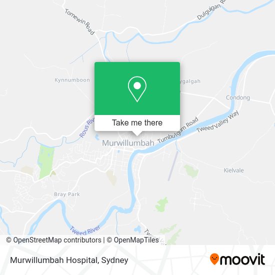 How to get to Murwillumbah Hospital by bus or train?