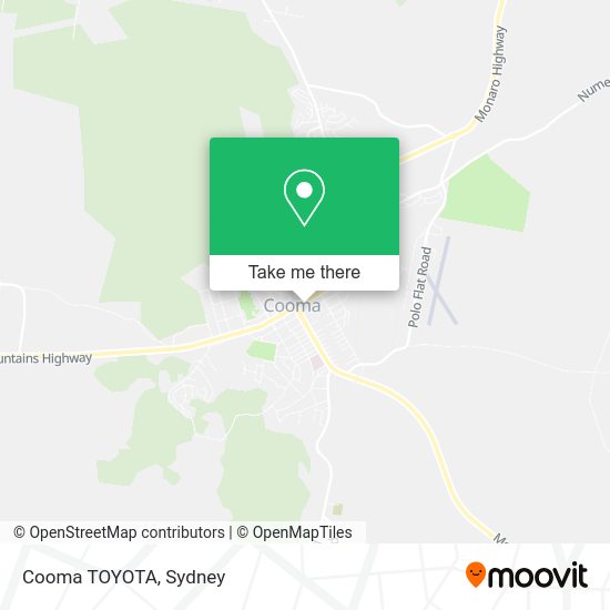 How to get to Cooma TOYOTA in Cooma (NSW) by Bus or Train?