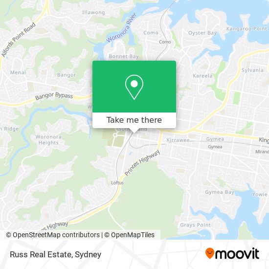 How to get to Russ Real Estate in Sutherland (NSW) by Bus or Train?