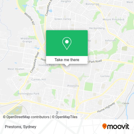 How to get to Prestons by Bus or Train?