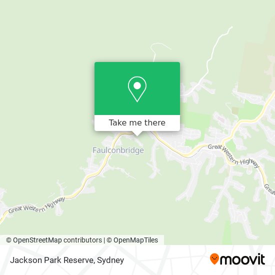 How to get to Jackson Park Reserve in Faulconbridge by Bus or Train?