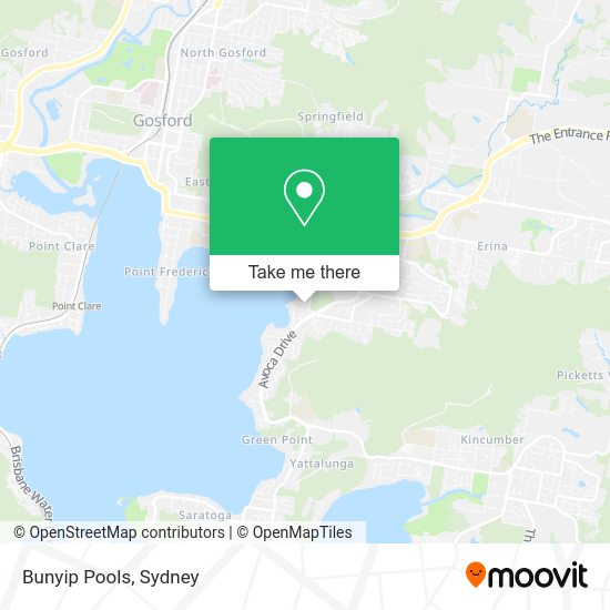 How to get to Bunyip Pools in Green Point (Central Coast NSW) by bus