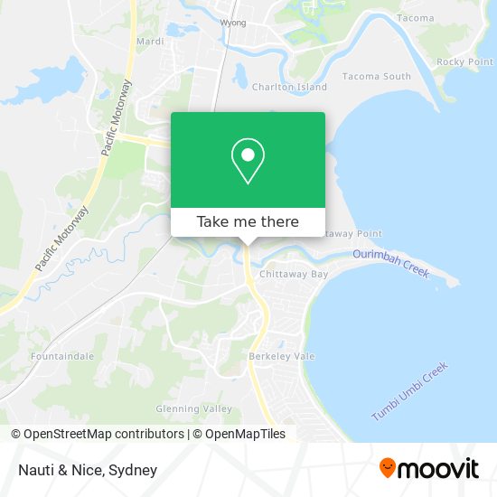 How to get to Nauti & Nice in Tuggerah by Bus, Train or Ferry?