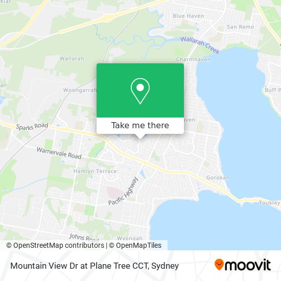 How to get to Mountain View Dr at Plane Tree CCT in Woongarrah by Bus