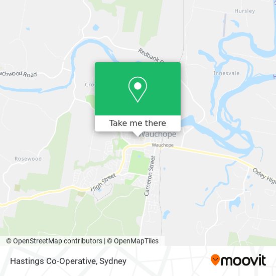 How to get to Hastings CoOperative in Wauchope by Train or Bus?