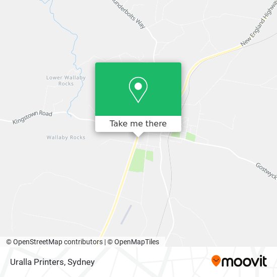 How to get to Uralla Printers in Uralla (NSW) by Train or Bus?