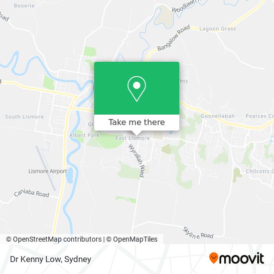 How to get to Dr Kenny Low in East Lismore by Bus or Train?
