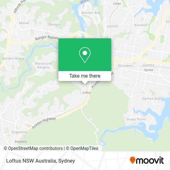 How to get to Loftus NSW Australia by train or bus?