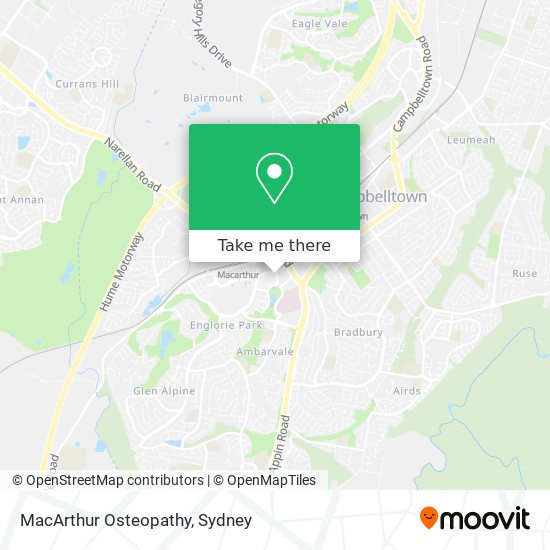 How to get to MacArthur Osteopathy in Campbelltown (NSW) by Bus or Train?