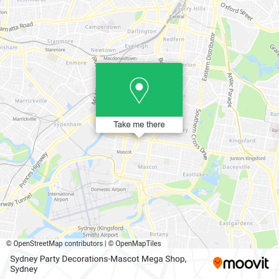 How to get to Sydney Party DecorationsMascot Mega Shop by Bus or Train?