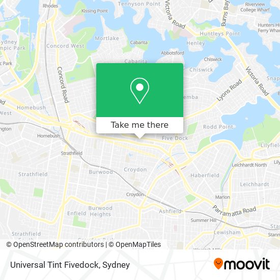 How to get to Universal Tint Fivedock in Five Dock by Bus, Train or Metro?