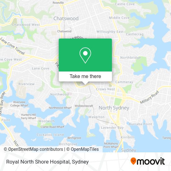 How to get to Royal North Shore Hospital in St Leonards (NSW) by bus, train, metro or light rail?