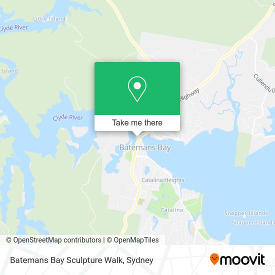 How to get to Batemans Bay Sculpture Walk by bus or train?