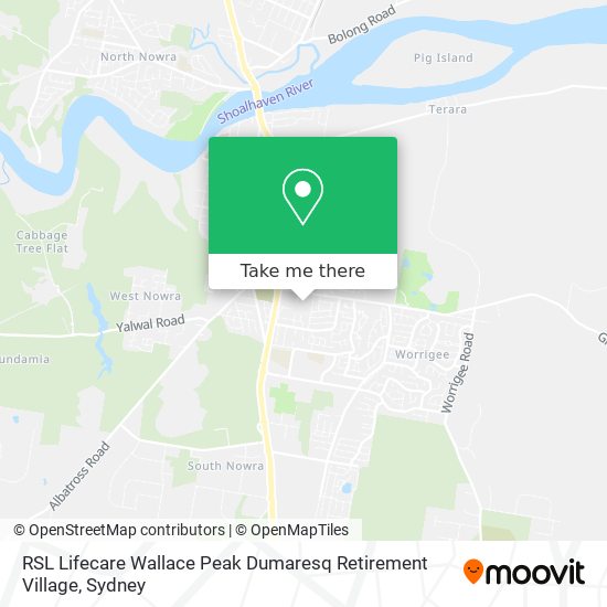 How to get to RSL Lifecare Wallace Peak Dumaresq Retirement Village in