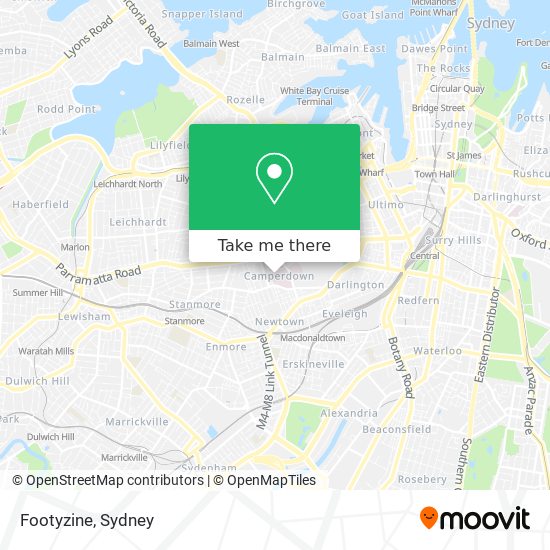 How to get to Footyzine in Camperdown (NSW) by Bus, Train or Light rail?