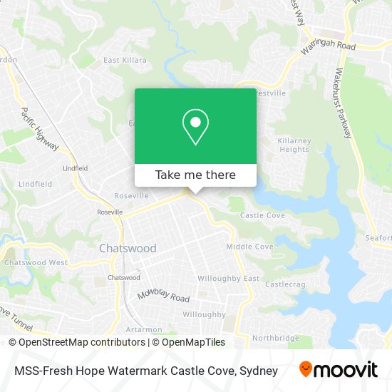 How to get to MSSFresh Hope Watermark Castle Cove by Bus, Train, Metro