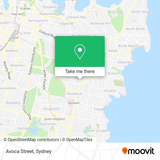How to get to Avoca Street in Randwick by bus, train, light rail or metro?