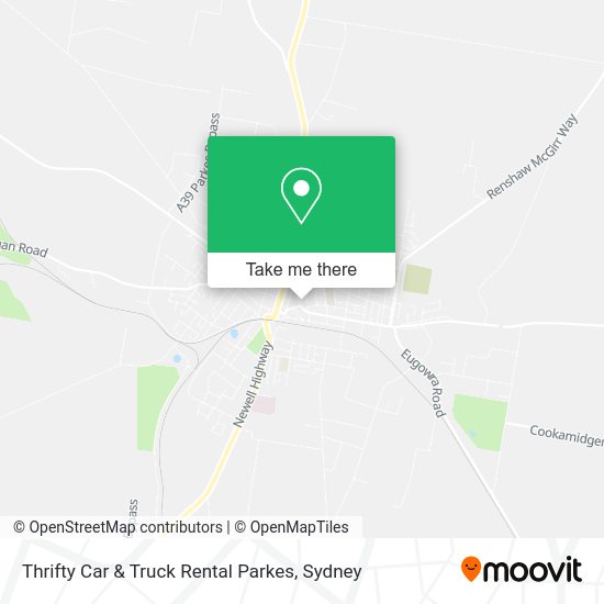 How to get to Thrifty Car & Truck Rental Parkes in Parkes (NSW) by