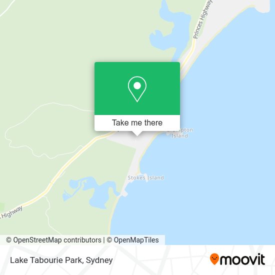 How to get to Lake Tabourie Park by train or bus?