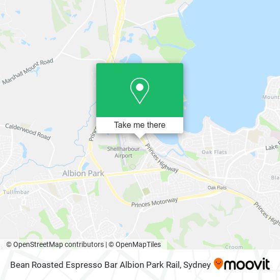 How to get to Bean Roasted Espresso Bar Albion Park Rail by train or bus?