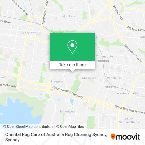 How to get to Oriental Rug Care of Australia Rug Cleaning Sydney in Toongabbie (NSW) by bus or