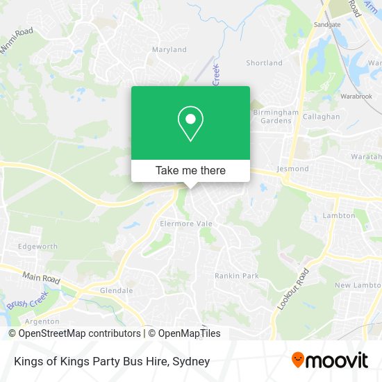 How to get to Kings of Kings Party Bus Hire in Wallsend by bus or train?