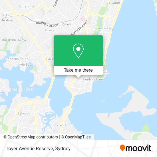 How to get to Toyer Avenue Reserve in Sans Souci by bus or train?