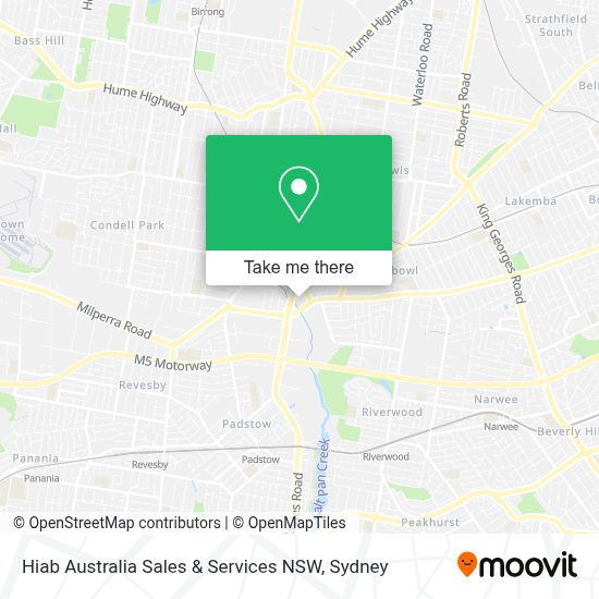 How to get to Hiab Australia Sales & Services NSW in Bankstown by bus