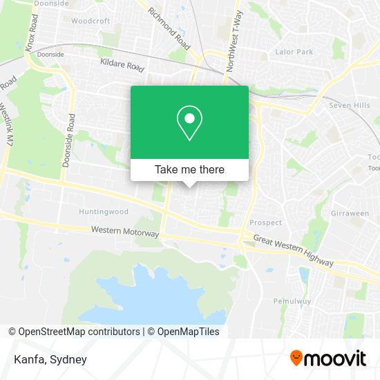 How to get to Kanfa in Blacktown by bus or train?