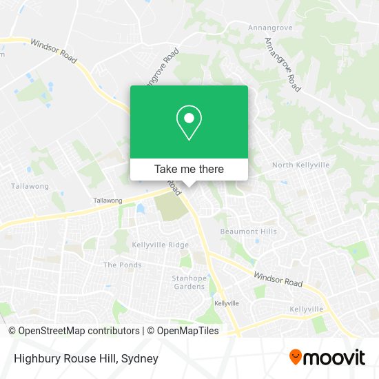 How to get to Highbury Rouse Hill by bus, metro or train?