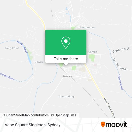 How to get to Vape Square Singleton in Singleton (NSW) by bus or train?