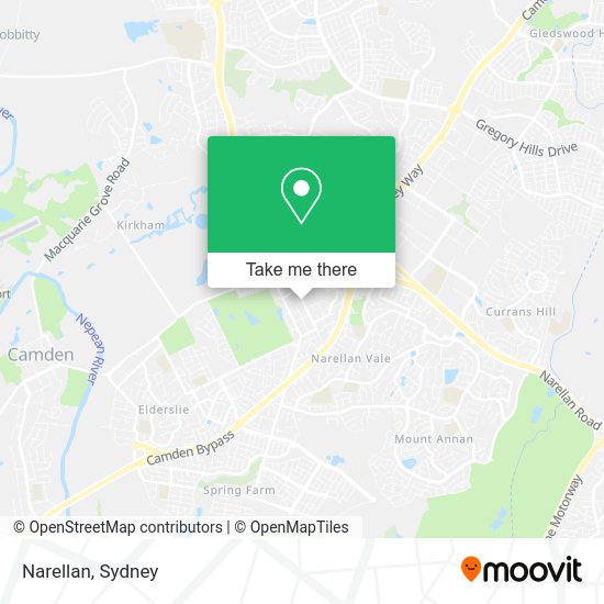 How to get to Narellan by bus or train?