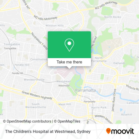 How to get to The Children's Hospital at Westmead by Bus or Train?