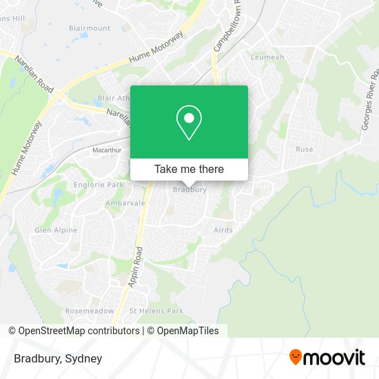 How to get to Bradbury in Bradbury (NSW) by bus or train?